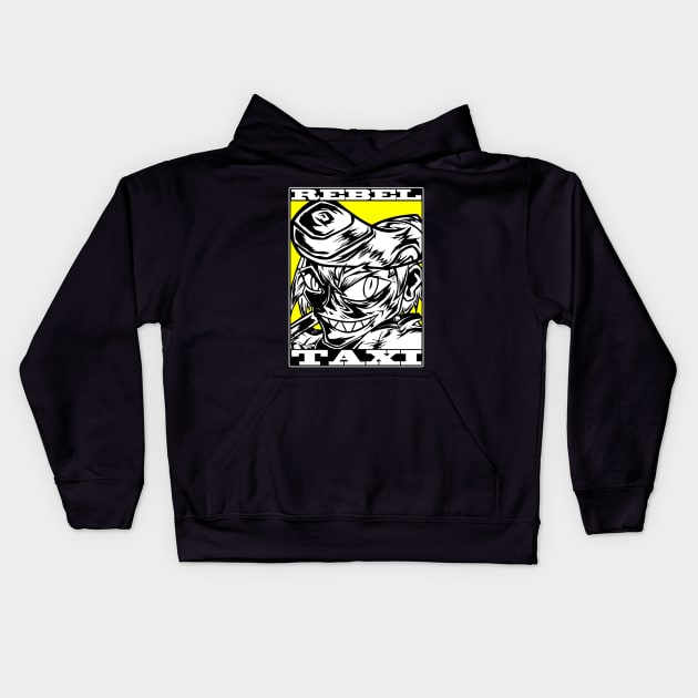 2Edgy Pan-Pizza Kids Hoodie by RebelTaxi